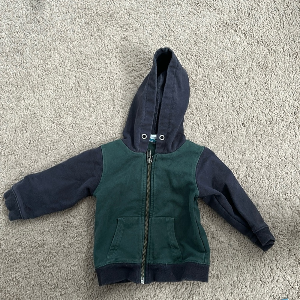 Blue and Green hoodie for 6 month old